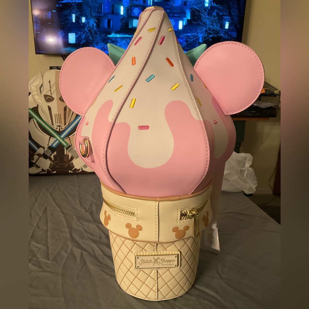 Disney Stitch Shoppe by Loungefly Disney Soft Serve Ice Cream Purse - Picture 2 of 15